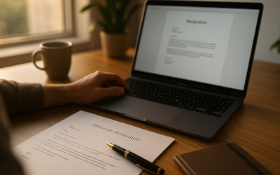 Modèle de lettres démission avec préavis